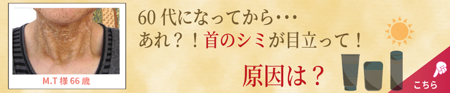 首のシミ